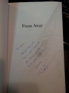 From Away with Footprint on author signature