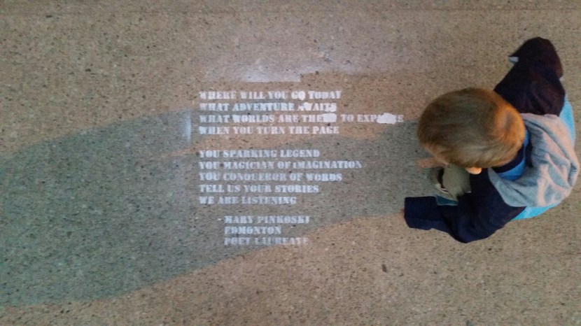 A concrete poem outside my kid's school by @onelastpoem