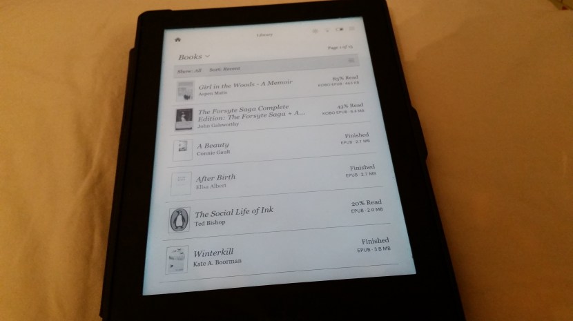 Some of my  recent library ebooks include Giller and Alberta Reader's Choice shortlisters